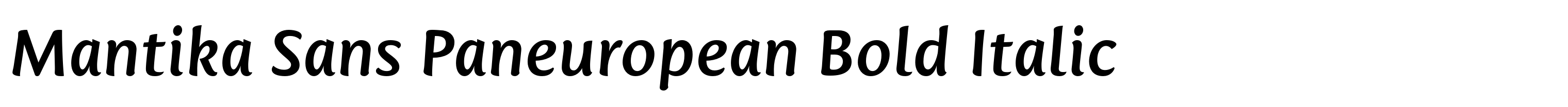 Mantika Sans Paneuropean Bold Italic